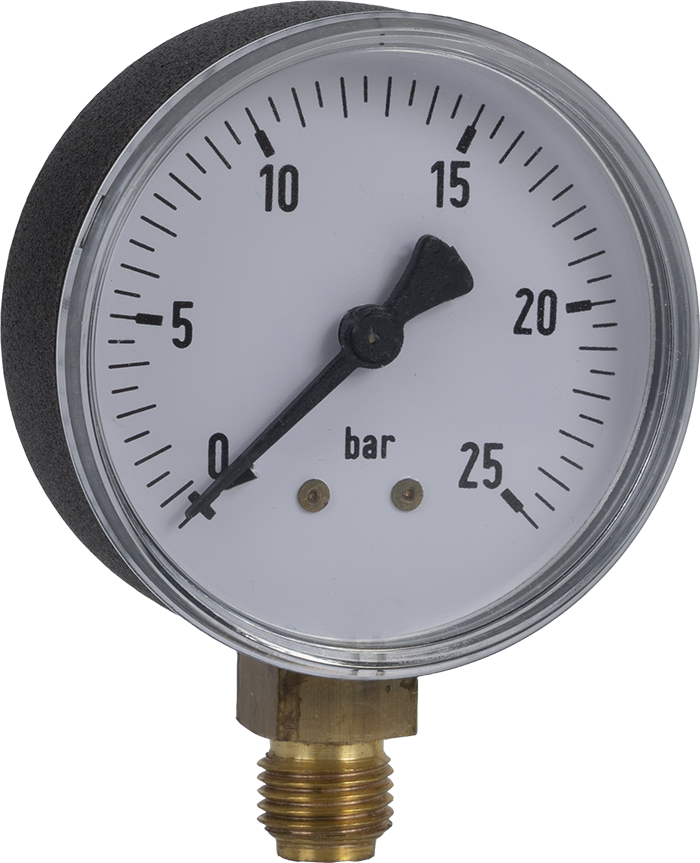 armatherm Bourdon tube pressure gauge, brass